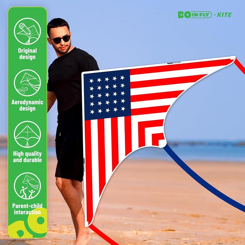 Doinfly Delta Kites for Kids & Adults, Extremely Easy to Fly, Single Line Beach Kite - Image 2